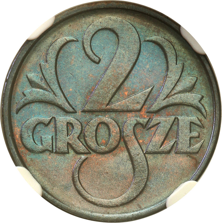 II RP. 2 grosze 1936 NGC MS66 RB (2 MAX)